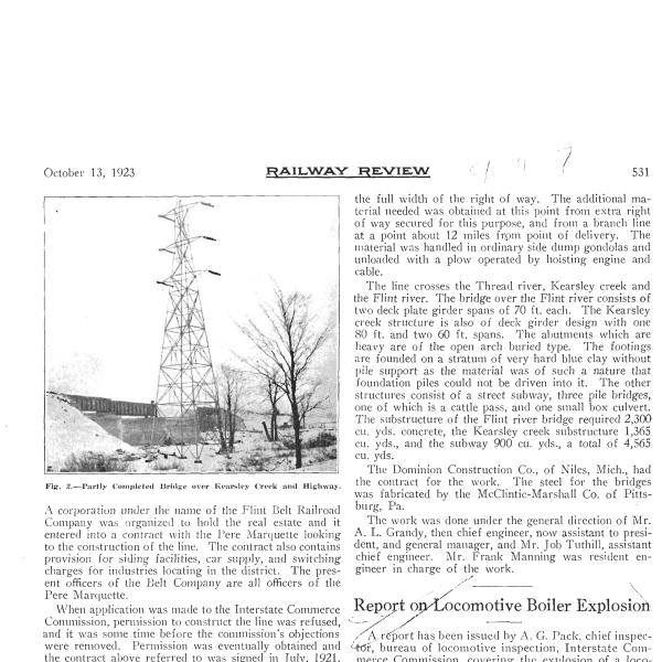 1923-10-13 NH #409 Explosion article Railway Review